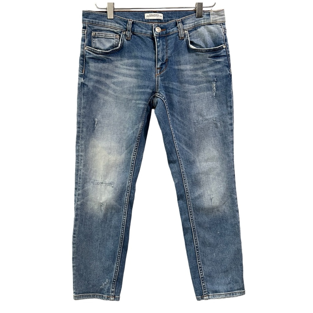 Zara Blue Ankle & Cropped Jeans